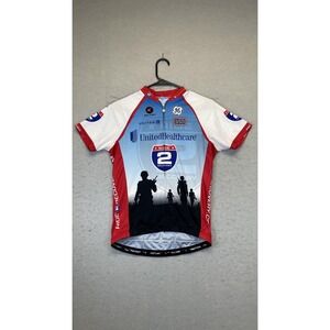 Pactimo Cycling Jersey Mens‎ Medium Ride 2 Recovery UnitedHealthcare USO Blue